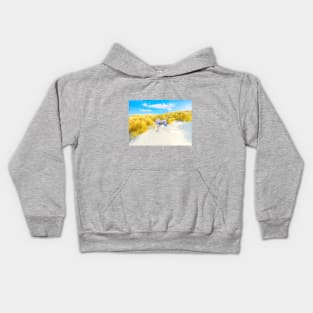 Little Blue Heron Taking Flight Kids Hoodie